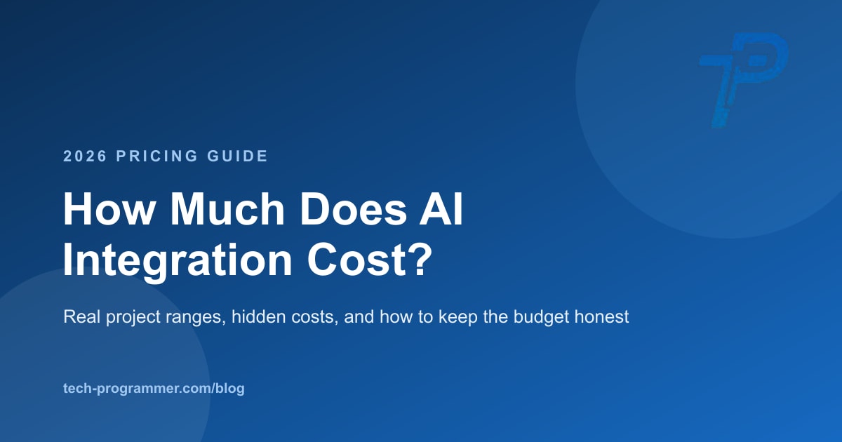 How Much Does AI Integration Cost? — 2026 pricing guide banner